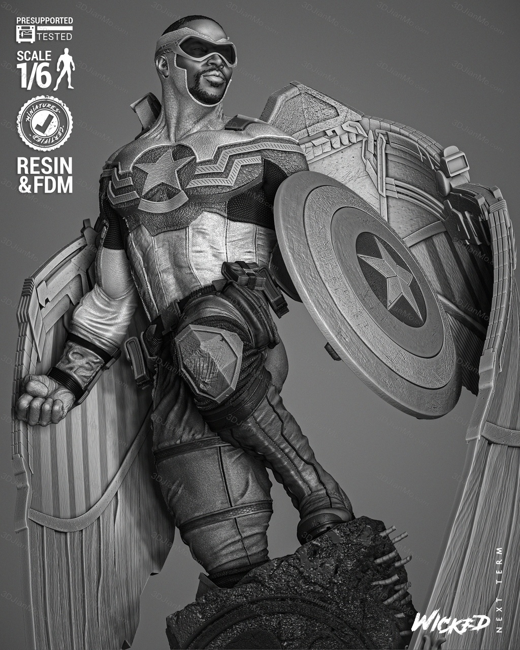 3DWicked 漫威 猎鹰 山姆·威尔逊