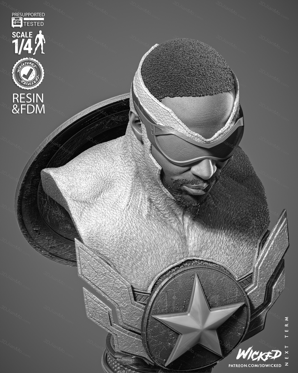 3DWicked 漫威 猎鹰 山姆·威尔逊