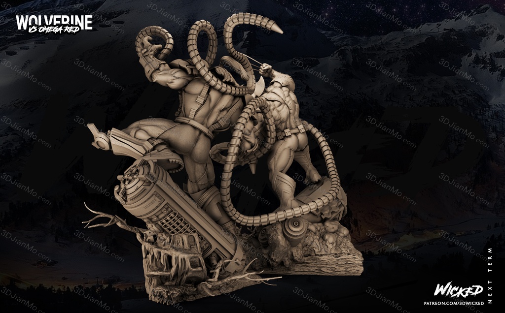 3DWicked 漫威 金钢狼对战红色欧米伽