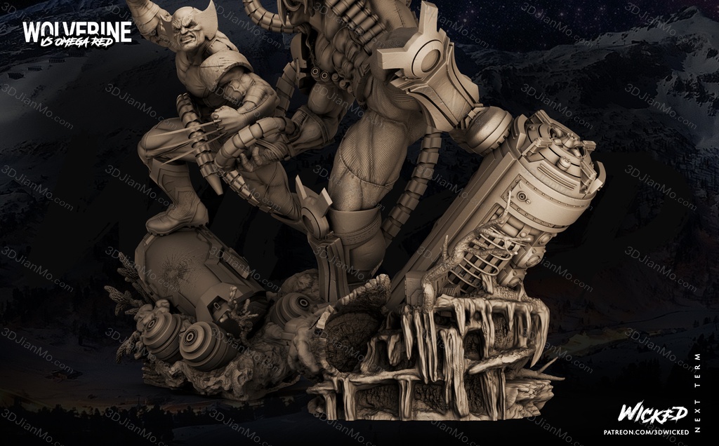 3DWicked 漫威 金钢狼对战红色欧米伽