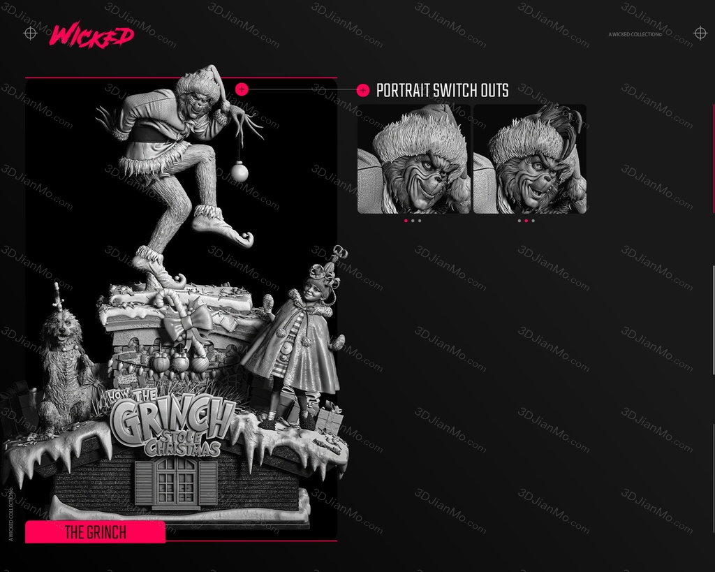 3DWicked 绿毛怪格林奇、麦克斯和辛迪