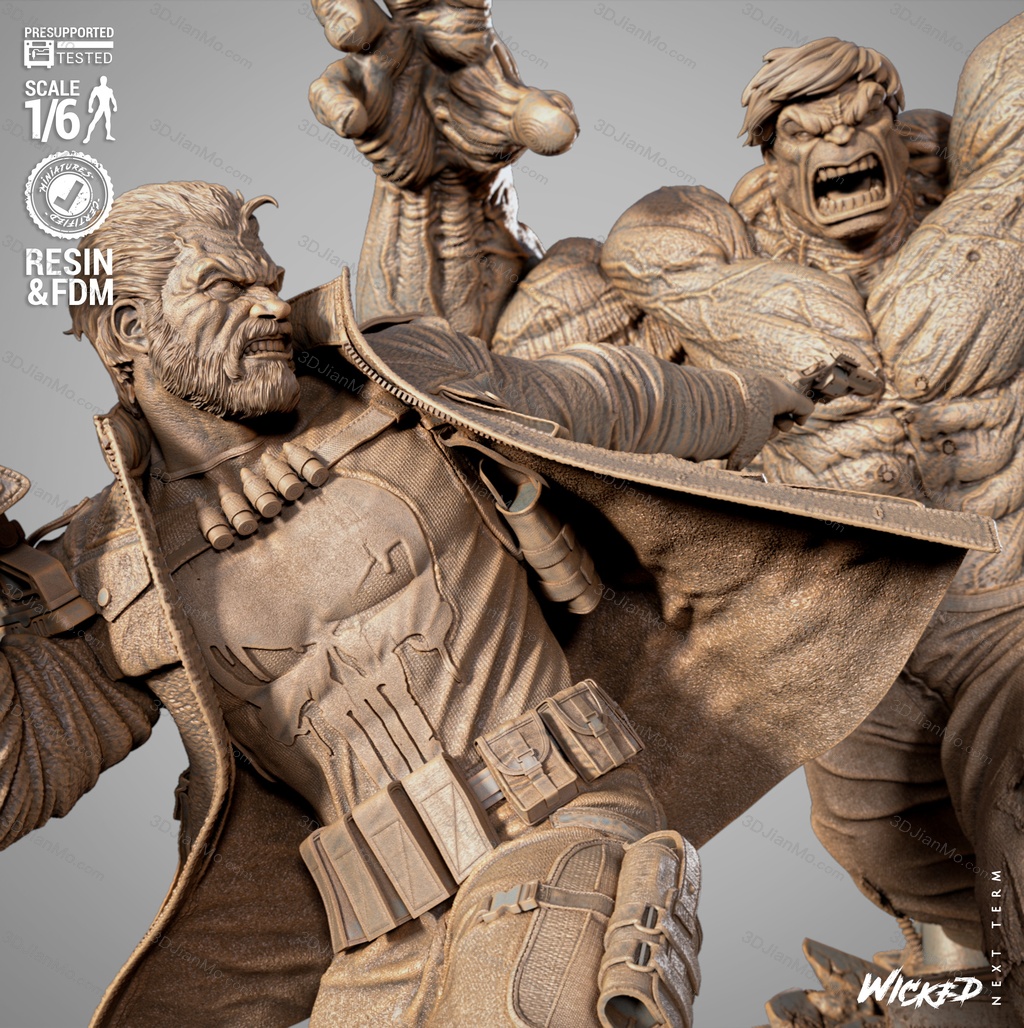 3DWicked 漫威 浩克和惩罚者