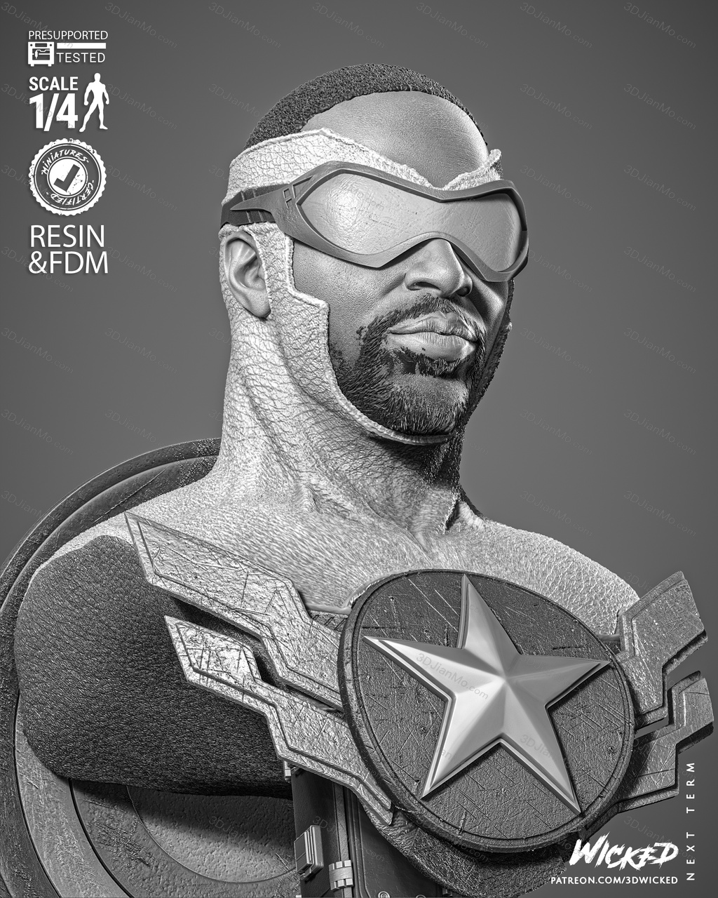 3DWicked 漫威 猎鹰 山姆·威尔逊