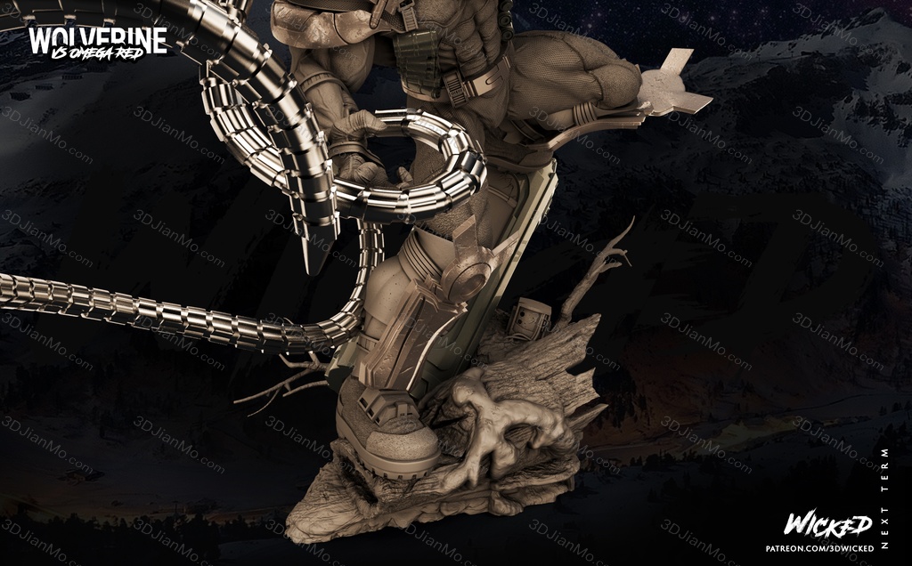 3DWicked 漫威 金钢狼对战红色欧米伽