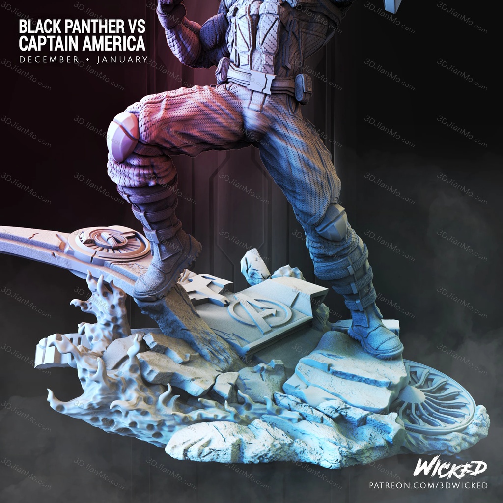 3DWicked 漫威 美国队长