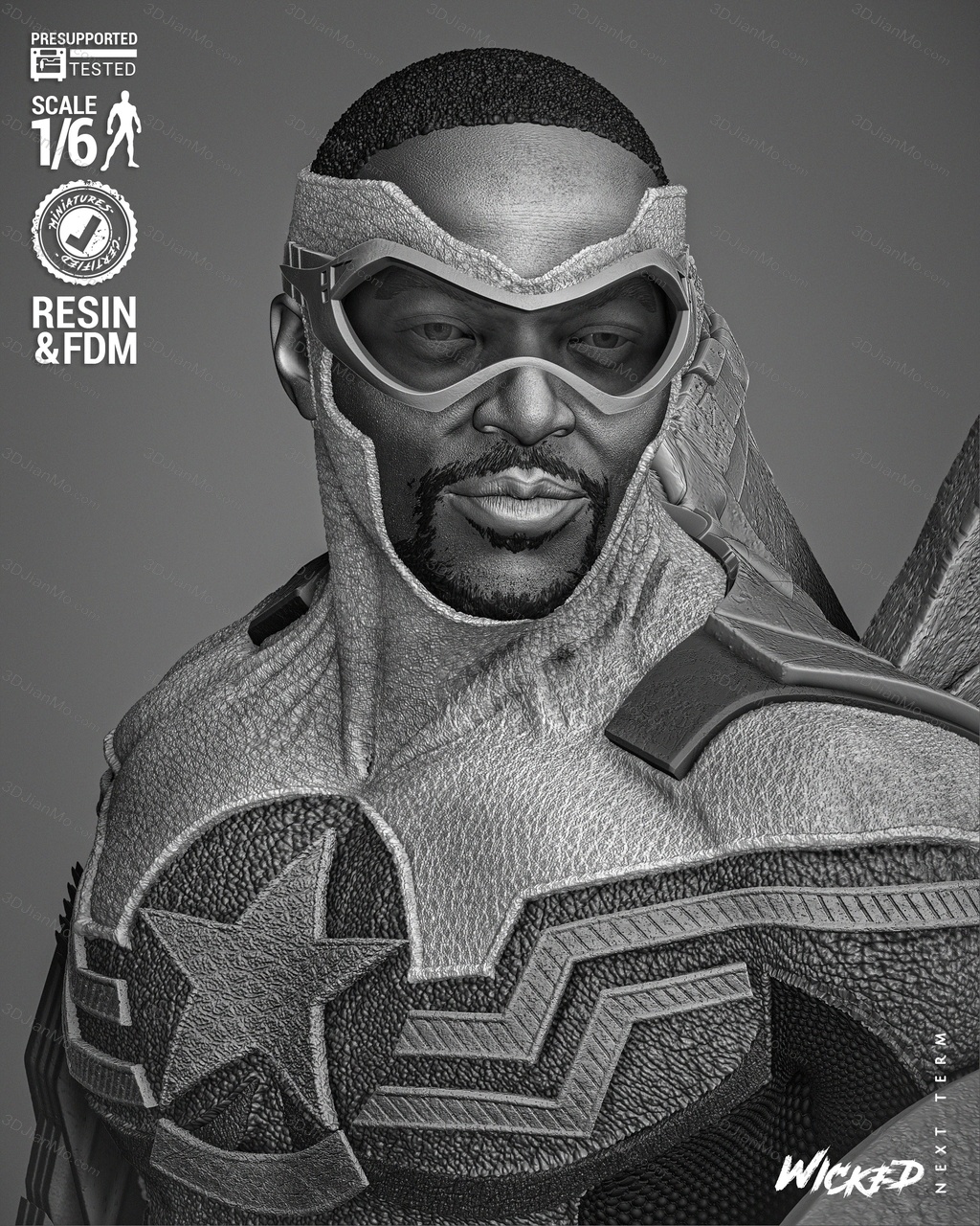 3DWicked 漫威 猎鹰 山姆·威尔逊