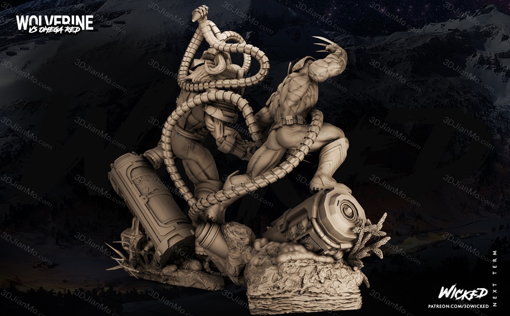 3DWicked 漫威 金钢狼对战红色欧米伽