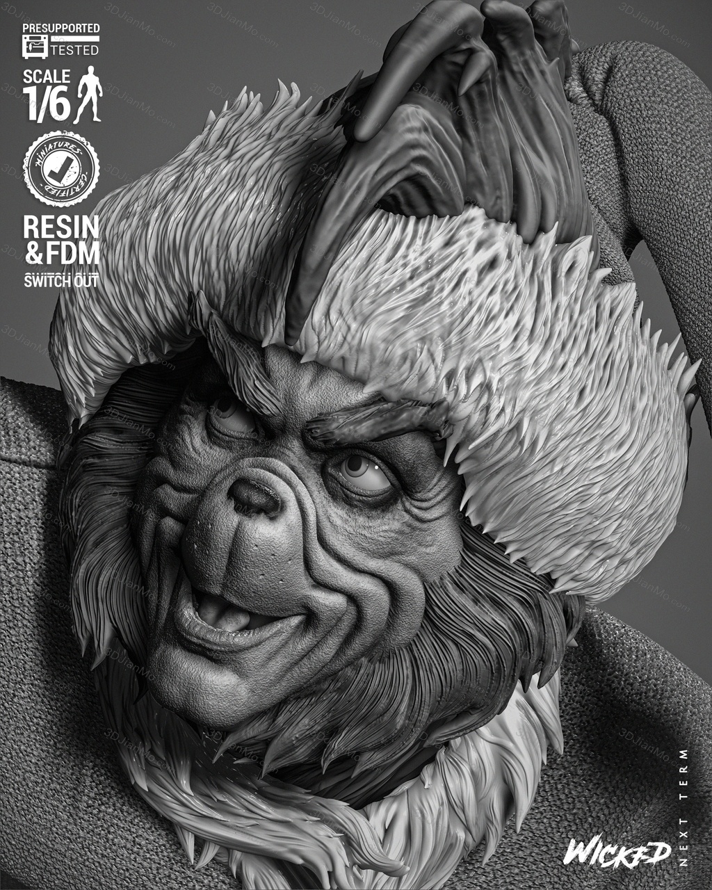 3DWicked 绿毛怪格林奇