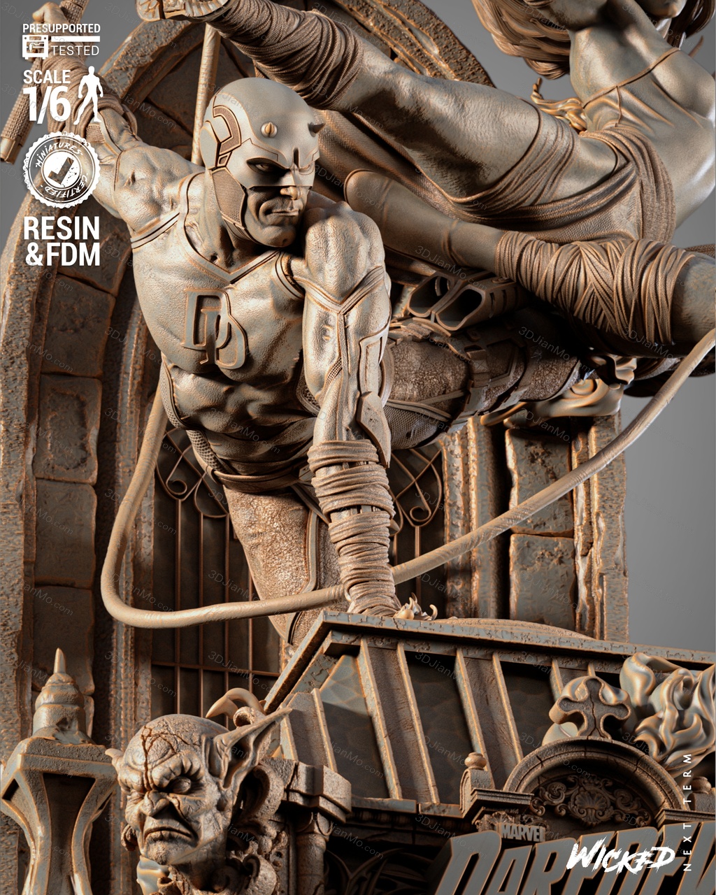 3DWicked 漫威 夜魔侠和艾丽卡