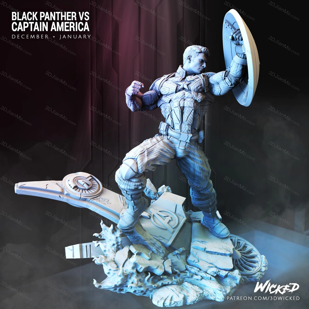 3DWicked 漫威 美国队长