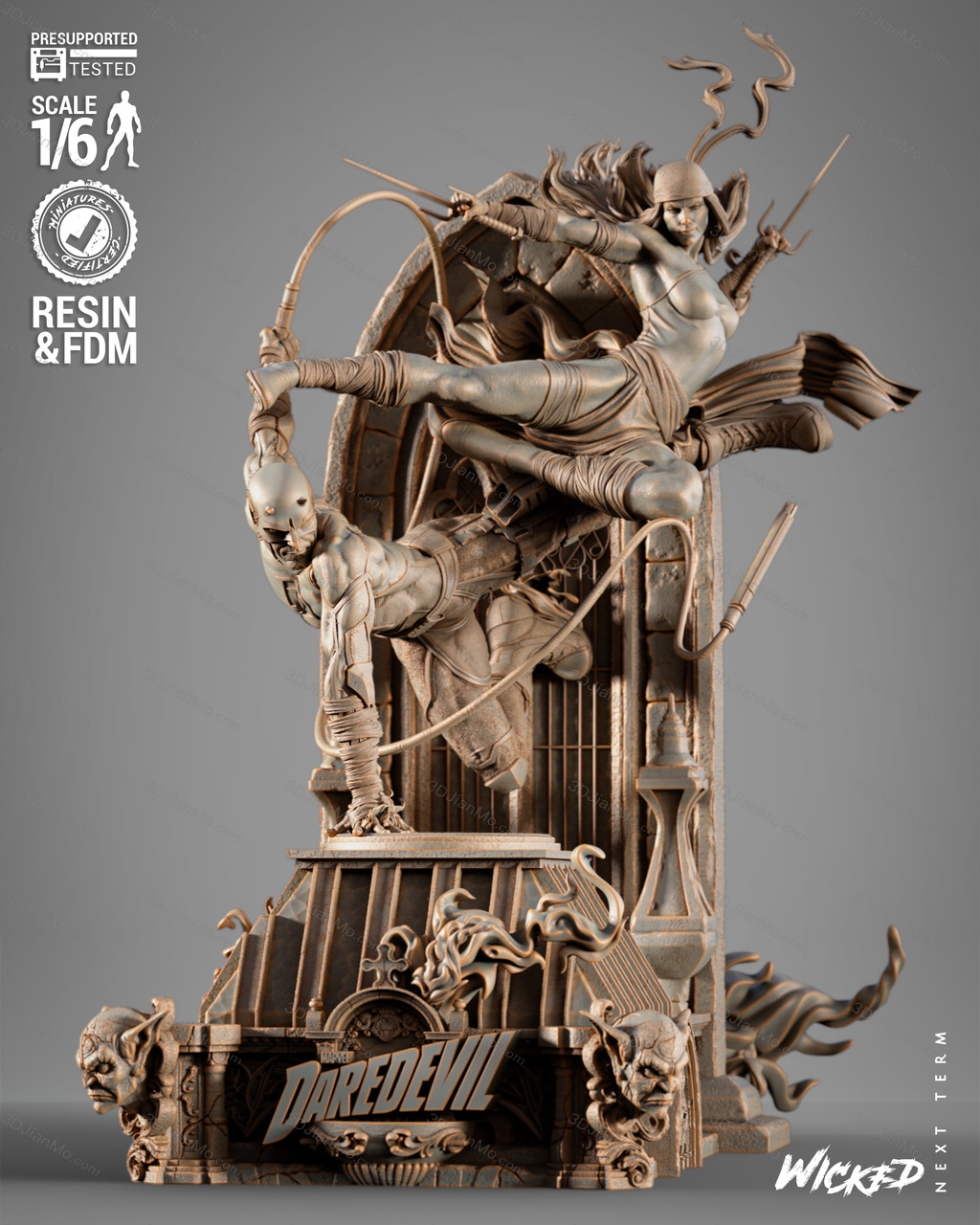 3DWicked 漫威 夜魔侠和艾丽卡