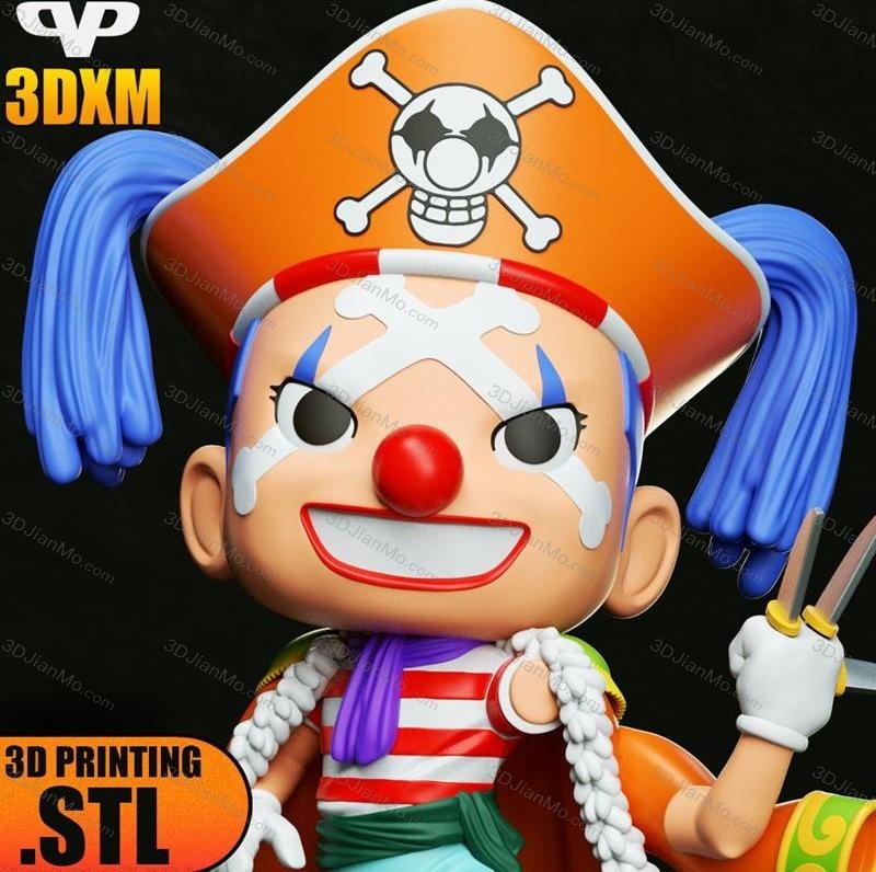 Chibi STL 海贼王 小丑巴基