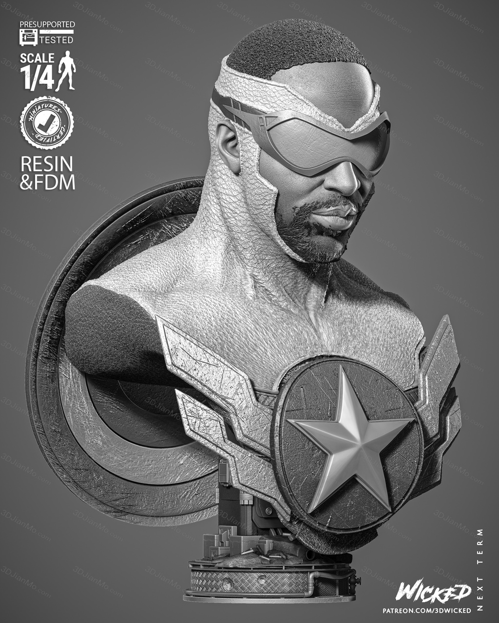 3DWicked 漫威 猎鹰 山姆·威尔逊