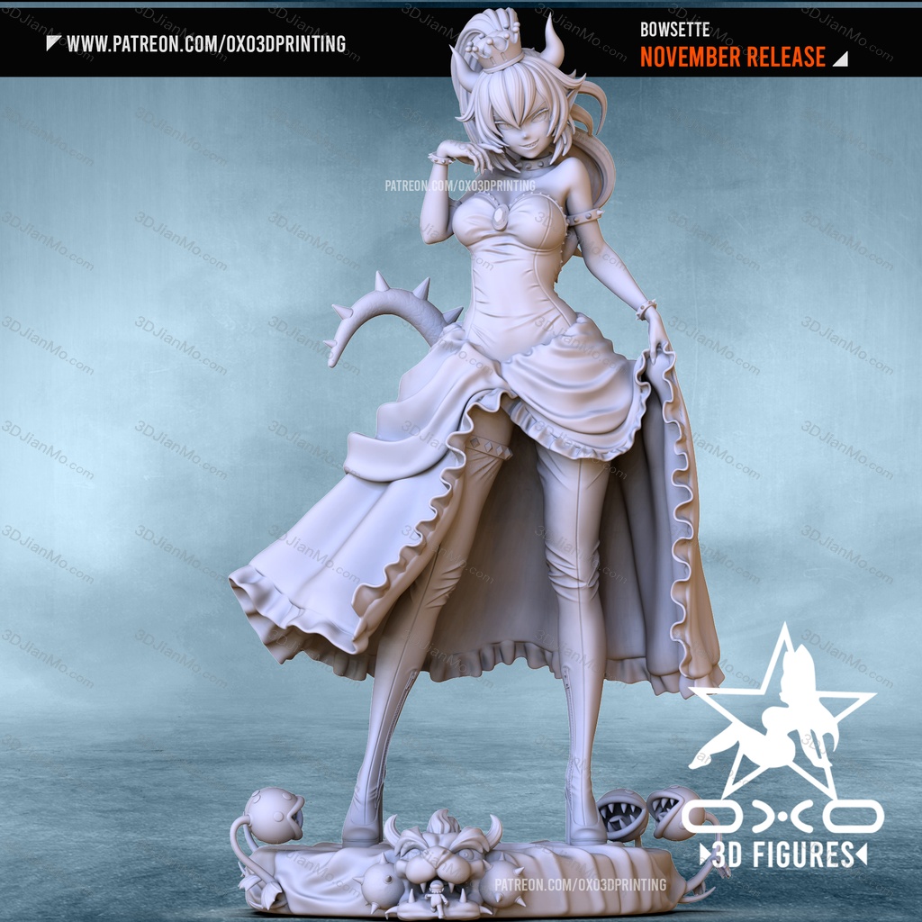 OXO3D 超级马里奥 库巴公主