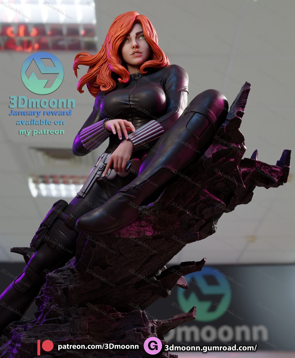 3Dmoonn 漫威 黑寡妇