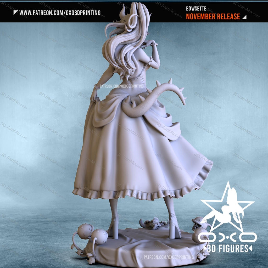 OXO3D 超级马里奥 库巴公主