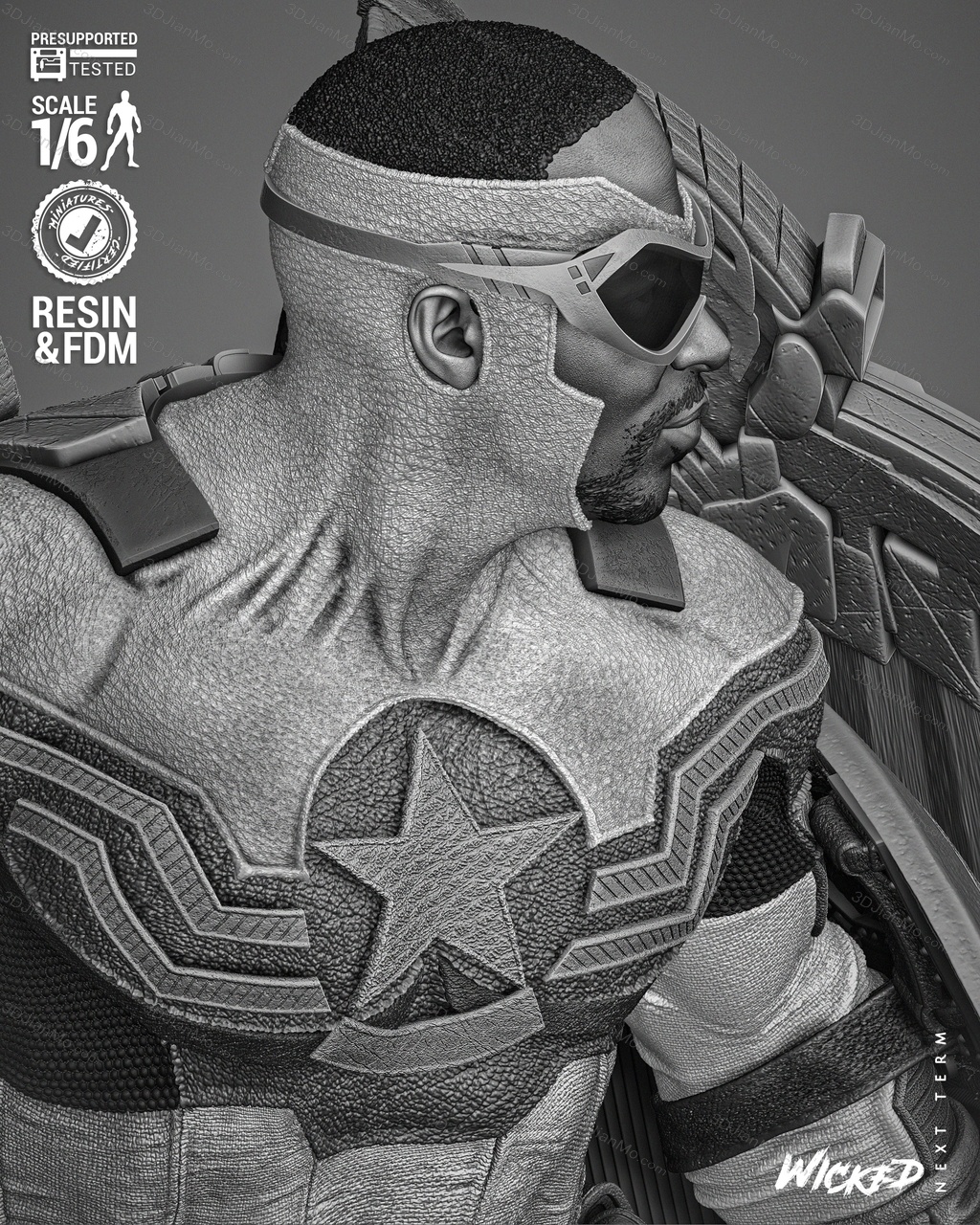 3DWicked 漫威 猎鹰 山姆·威尔逊