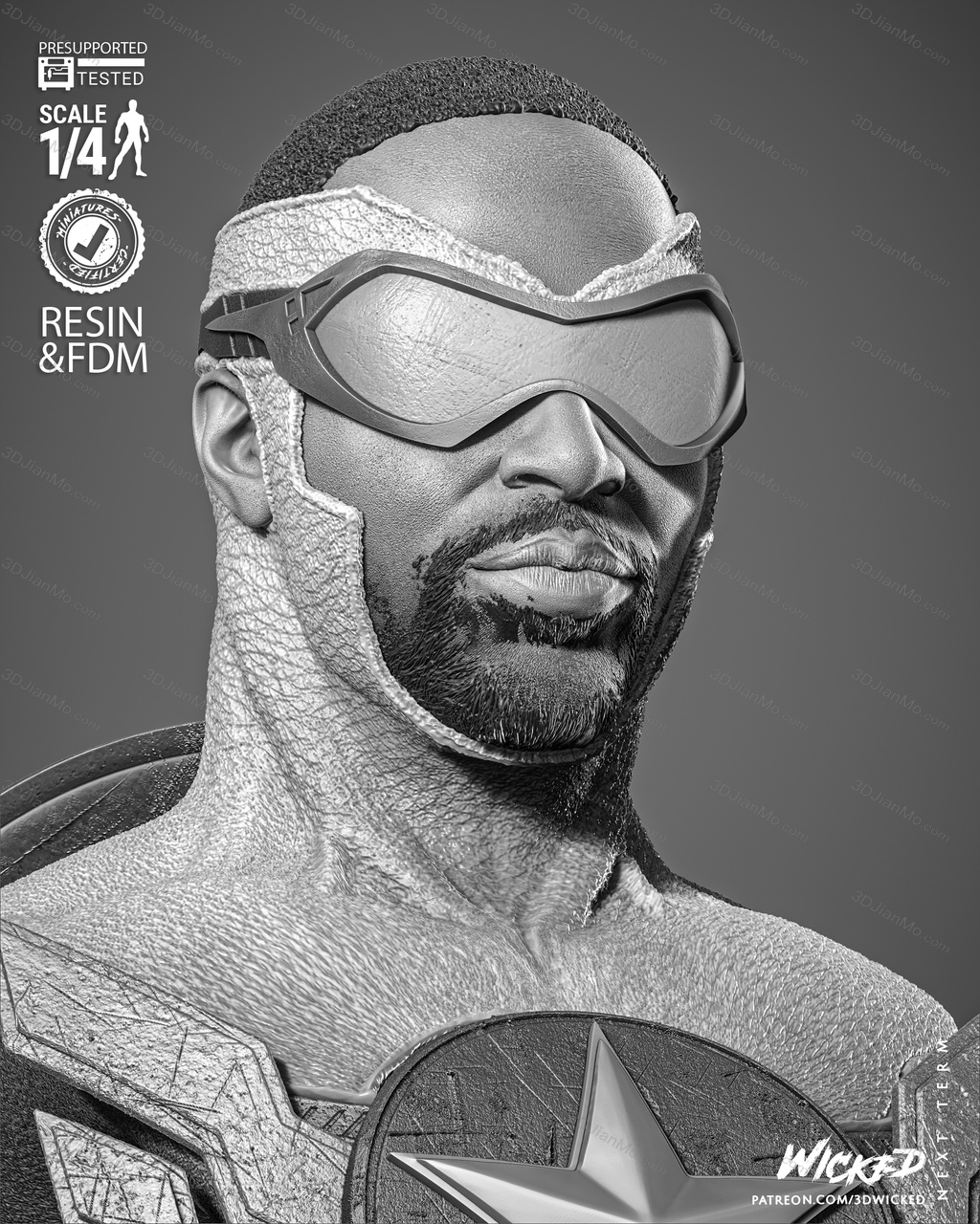 3DWicked 漫威 猎鹰 山姆·威尔逊