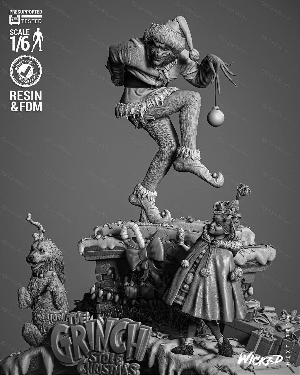 3DWicked 绿毛怪格林奇、麦克斯和辛迪