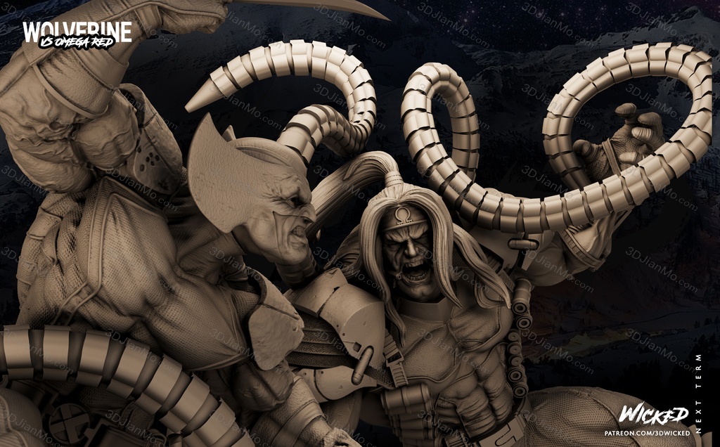 3DWicked 漫威 金钢狼对战红色欧米伽