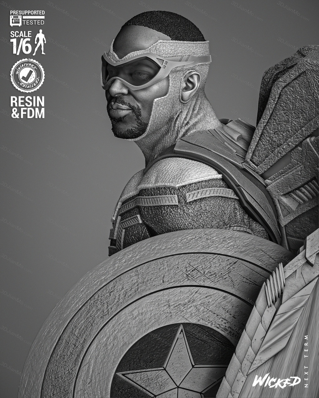 3DWicked 漫威 猎鹰 山姆·威尔逊