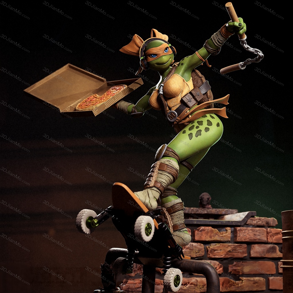 Peach Figure 忍者神龟 米开朗基罗