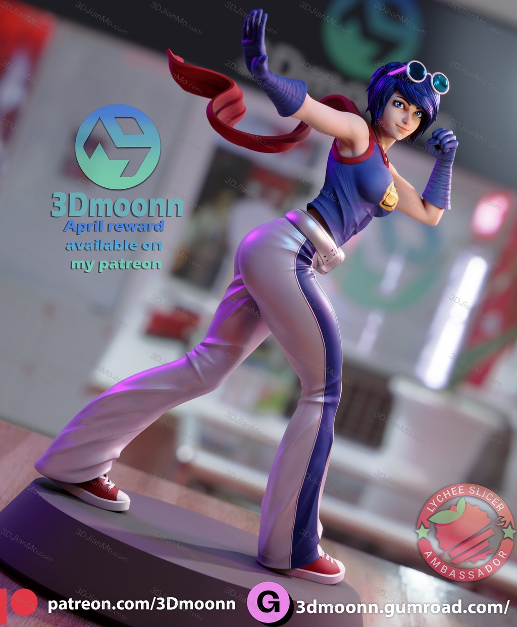 3Dmoonn 拳皇 李梅