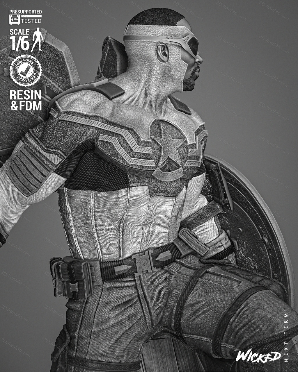 3DWicked 漫威 猎鹰 山姆·威尔逊