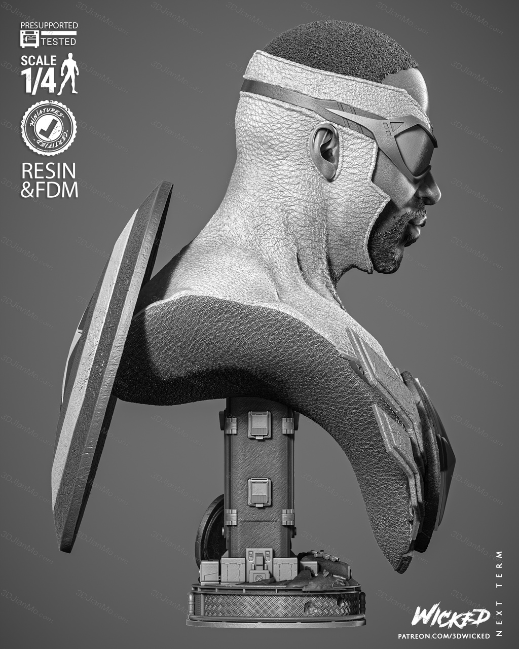 3DWicked 漫威 猎鹰 山姆·威尔逊