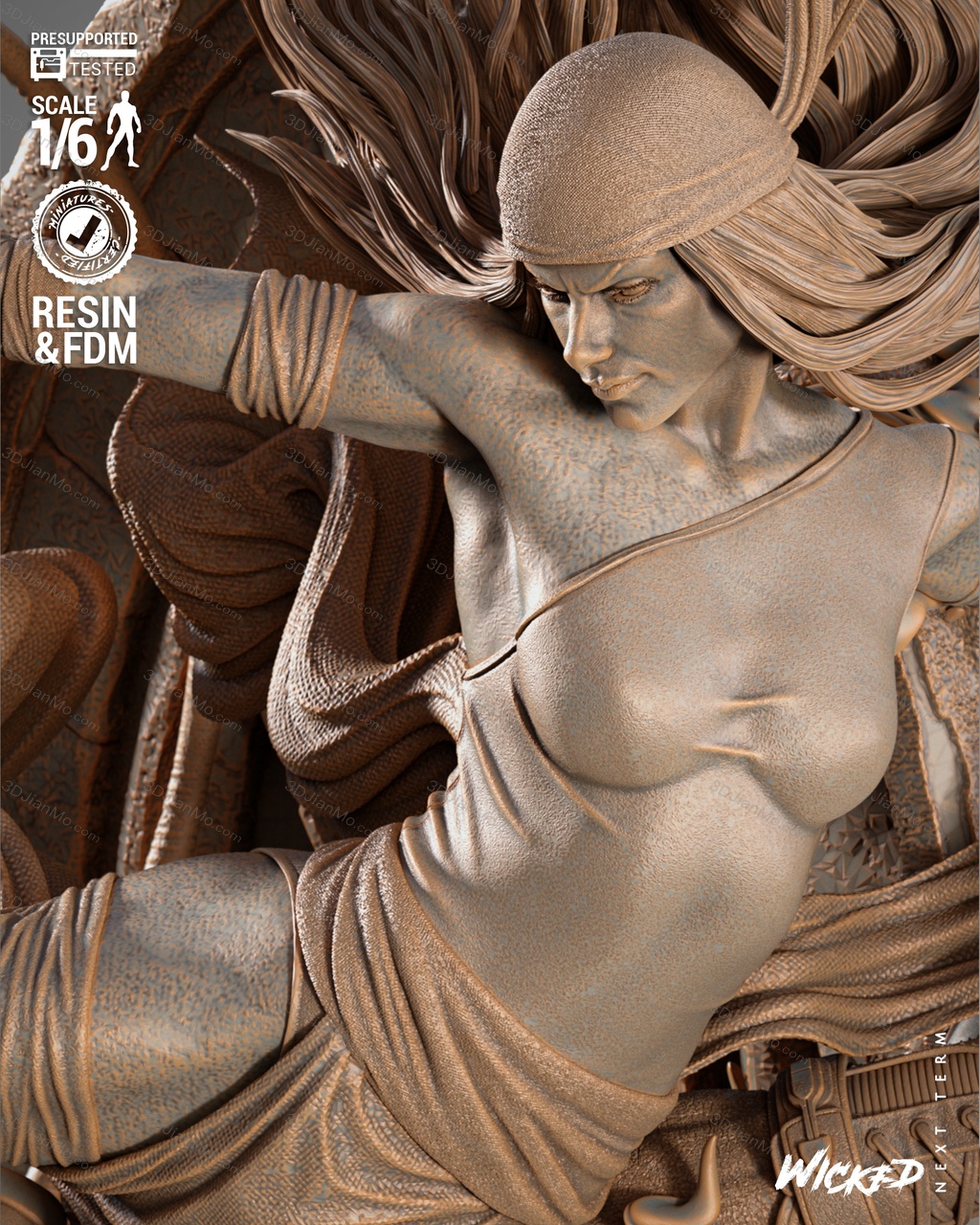 3DWicked 漫威 夜魔侠和艾丽卡