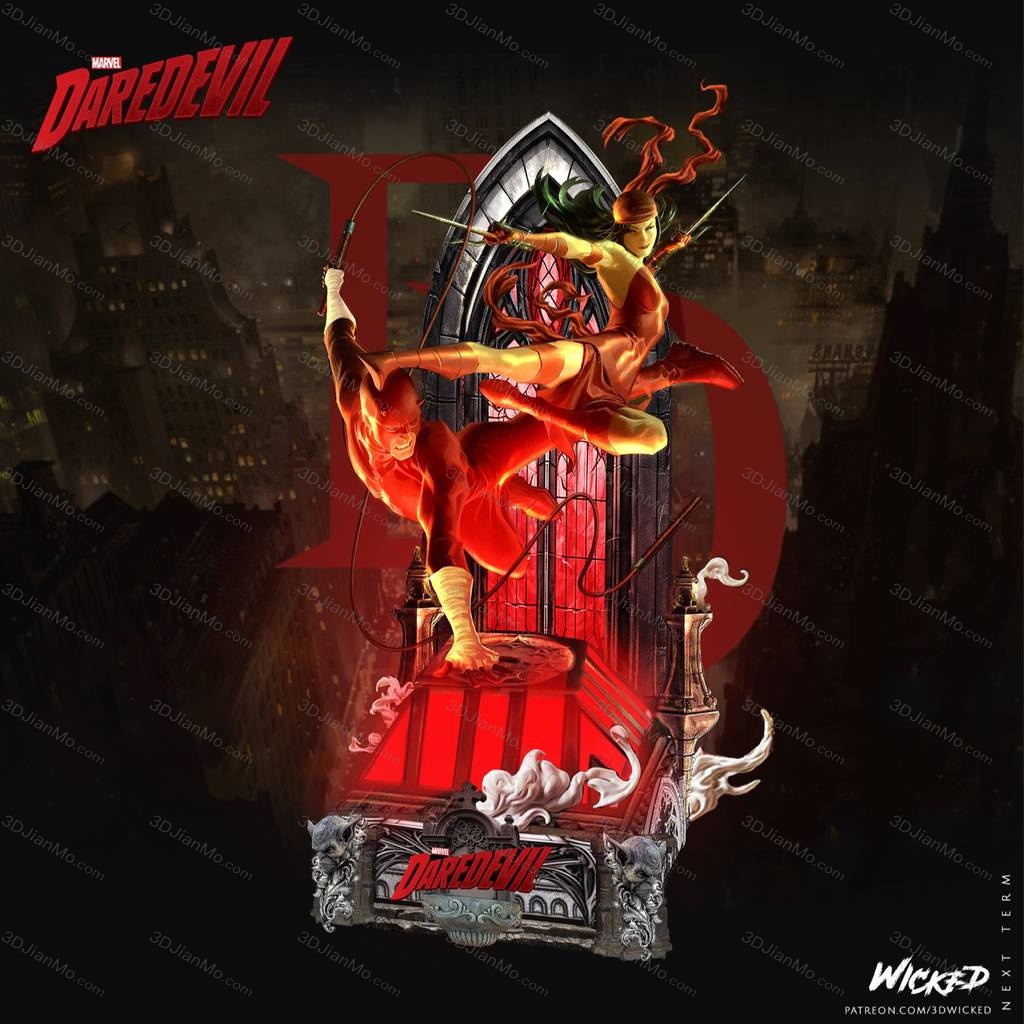 3DWicked 漫威 夜魔侠和艾丽卡