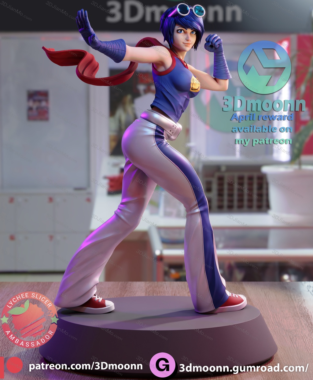 3Dmoonn 拳皇 李梅