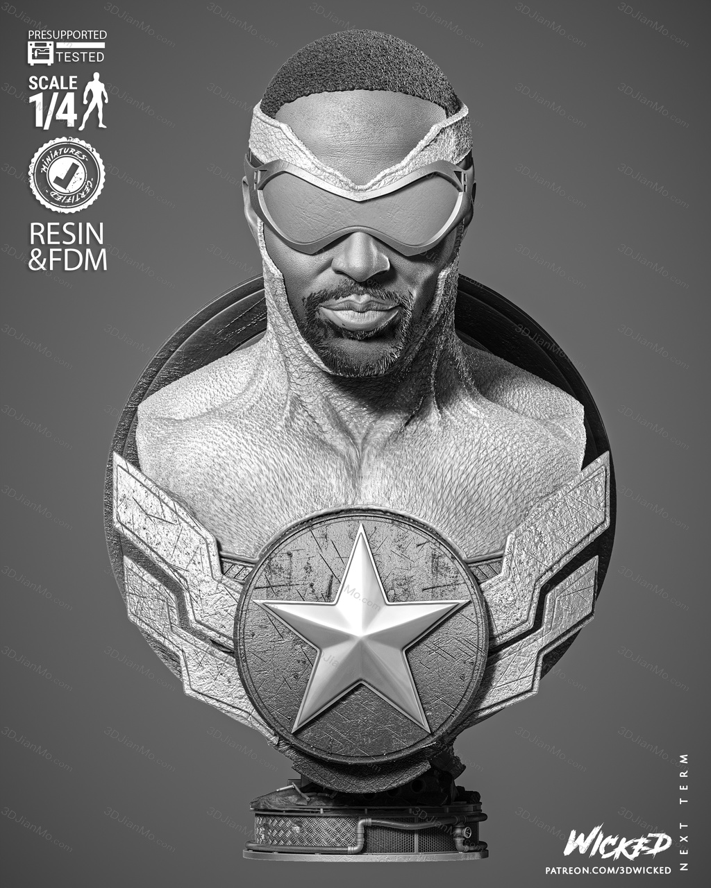 3DWicked 漫威 猎鹰 山姆·威尔逊