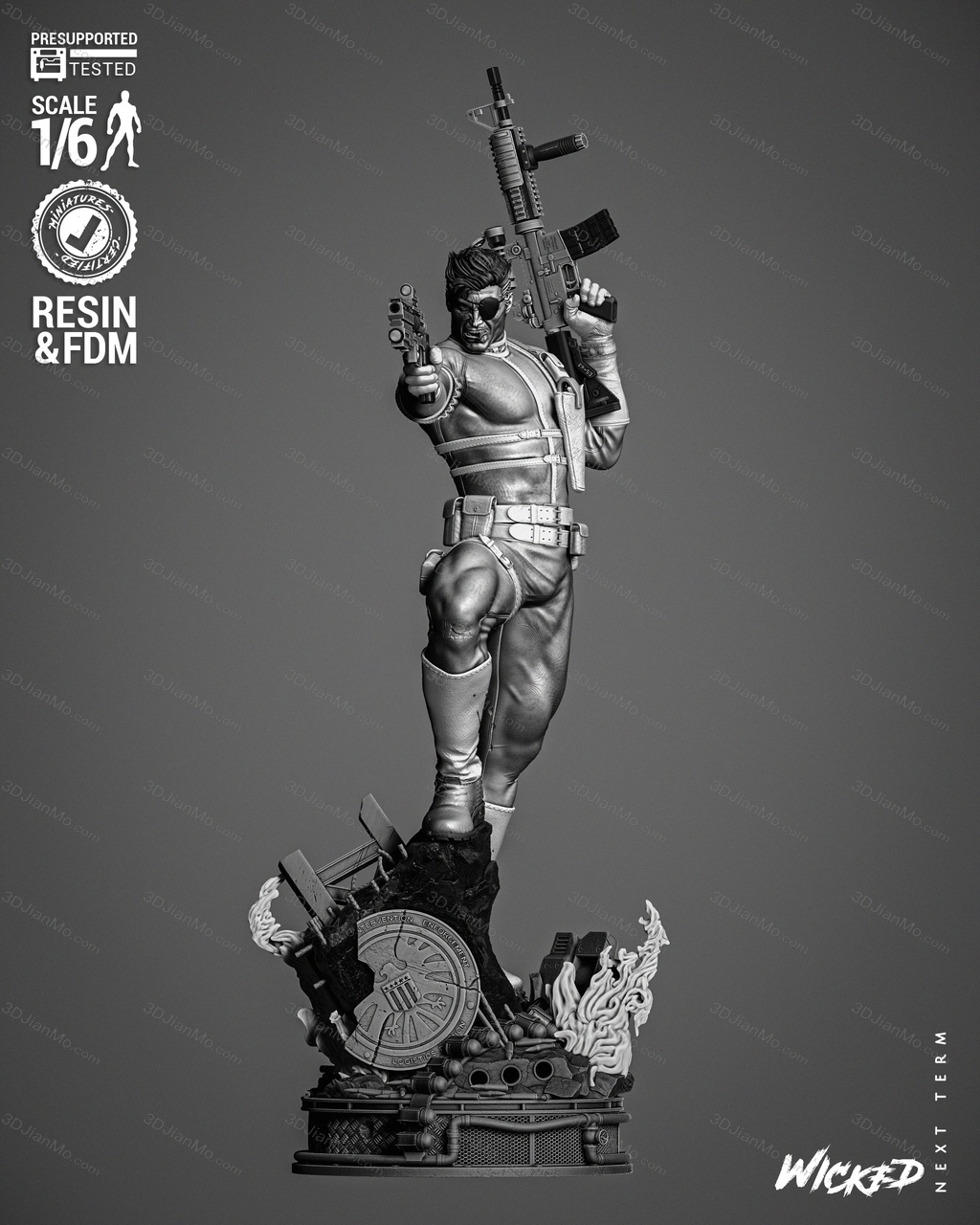 3DWicked 漫威 尼克·弗瑞