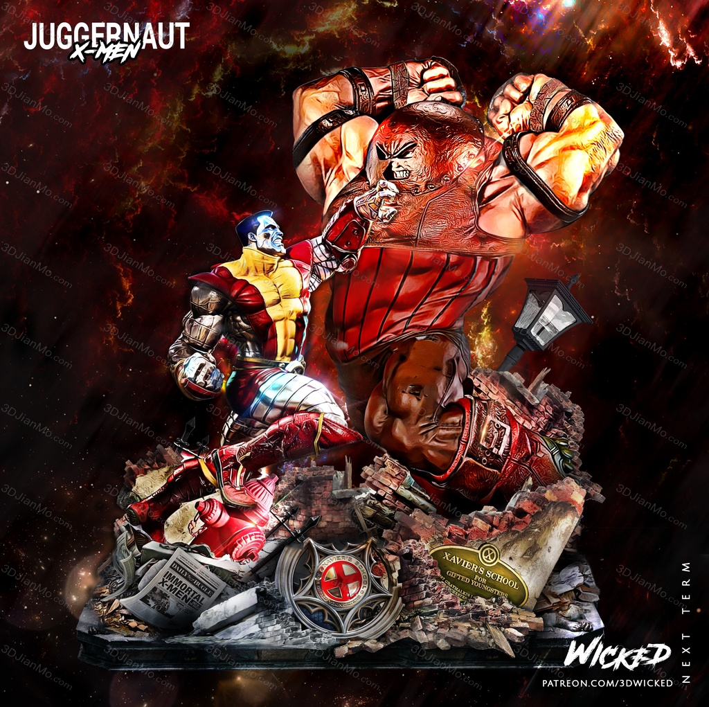 3DWicked 漫威 钢力士和红坦克