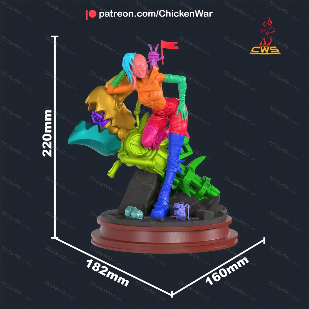 CW Studio 英雄联盟 双城之战 金克丝