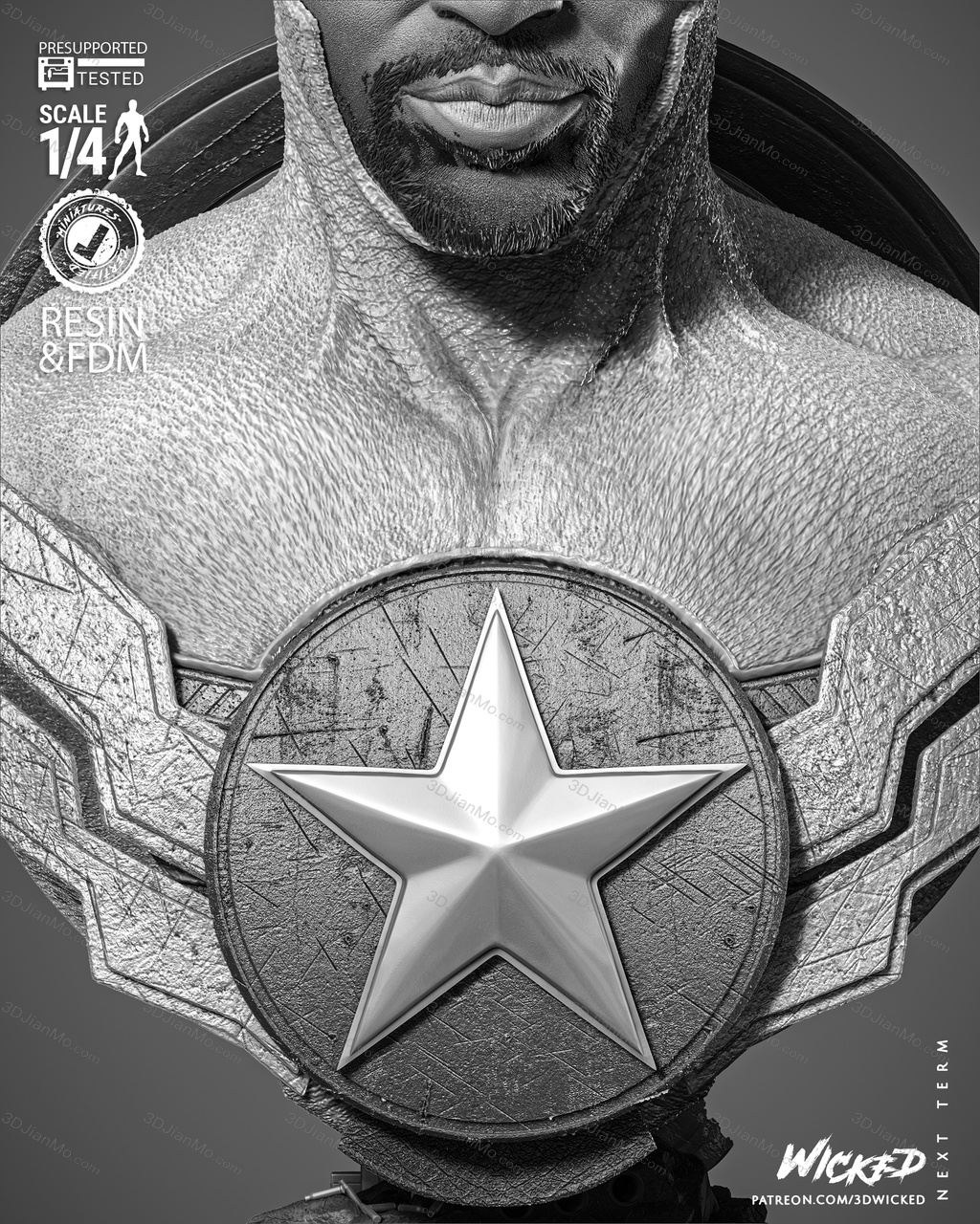 3DWicked 漫威 猎鹰 山姆·威尔逊