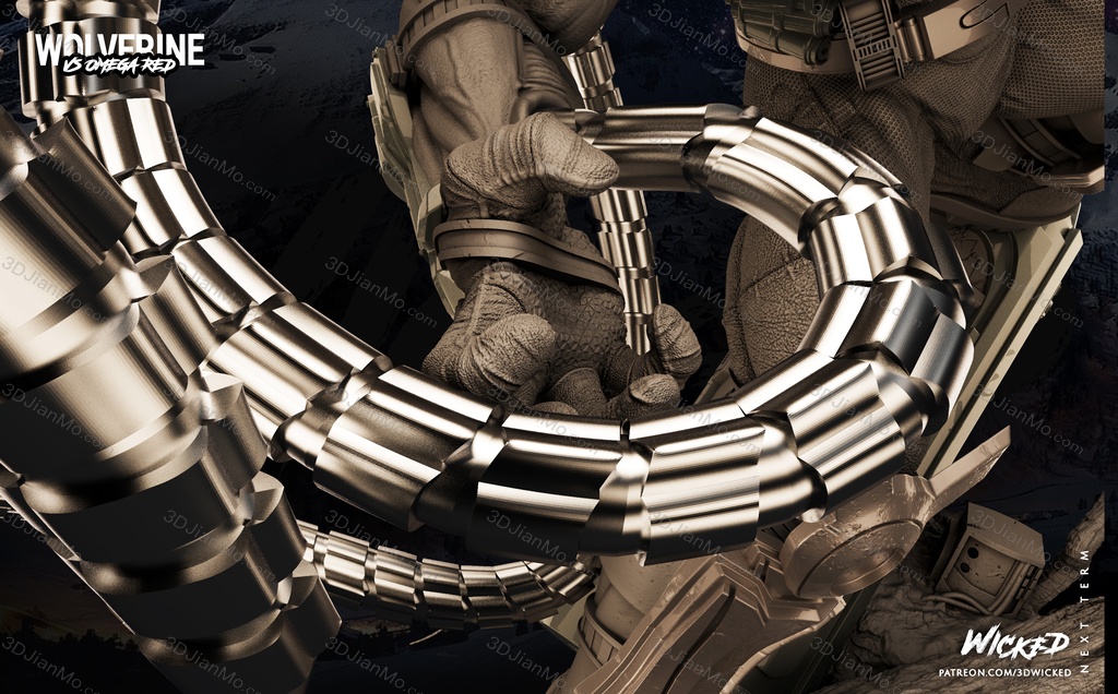 3DWicked 漫威 金钢狼对战红色欧米伽