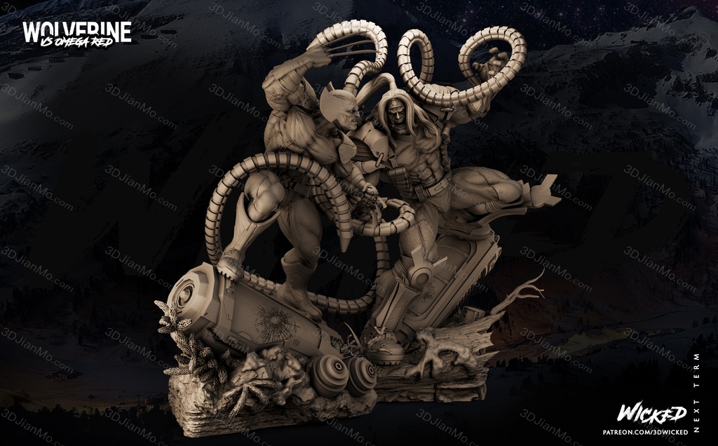 3DWicked 漫威 金钢狼对战红色欧米伽