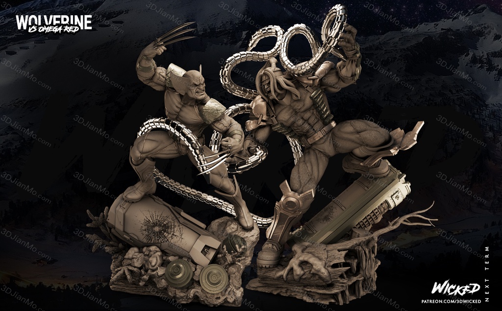 3DWicked 漫威 金钢狼对战红色欧米伽