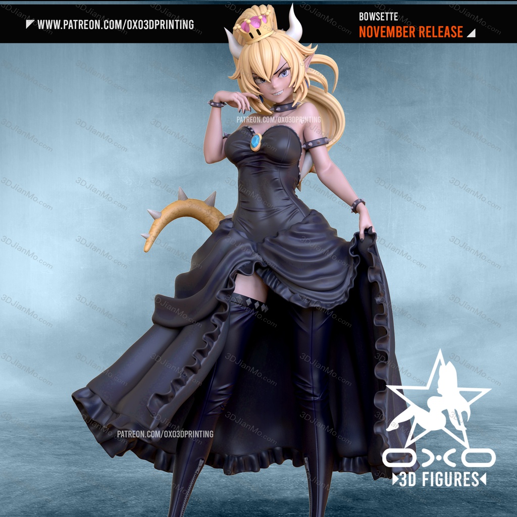 OXO3D 超级马里奥 库巴公主