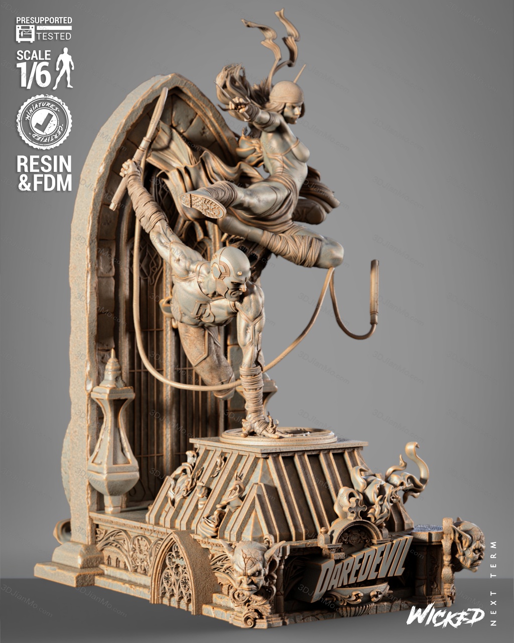 3DWicked 漫威 夜魔侠和艾丽卡