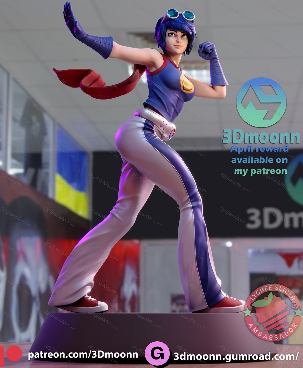 3Dmoonn 拳皇 李梅