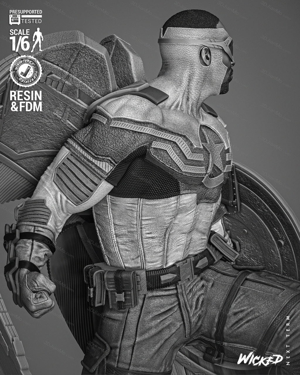 3DWicked 漫威 猎鹰 山姆·威尔逊