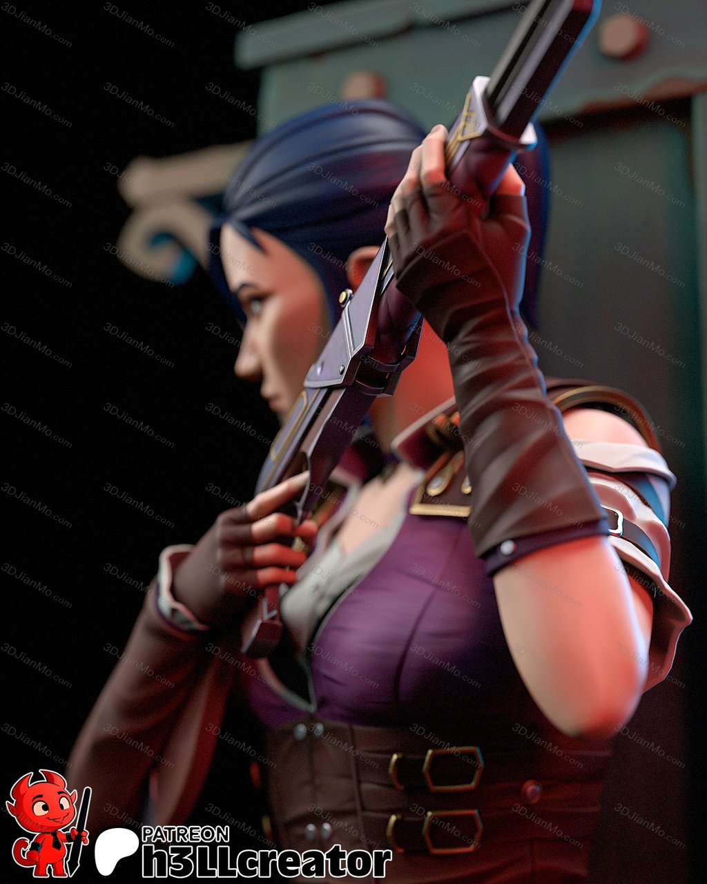 H3LL 英雄联盟 皮城女警凯特琳