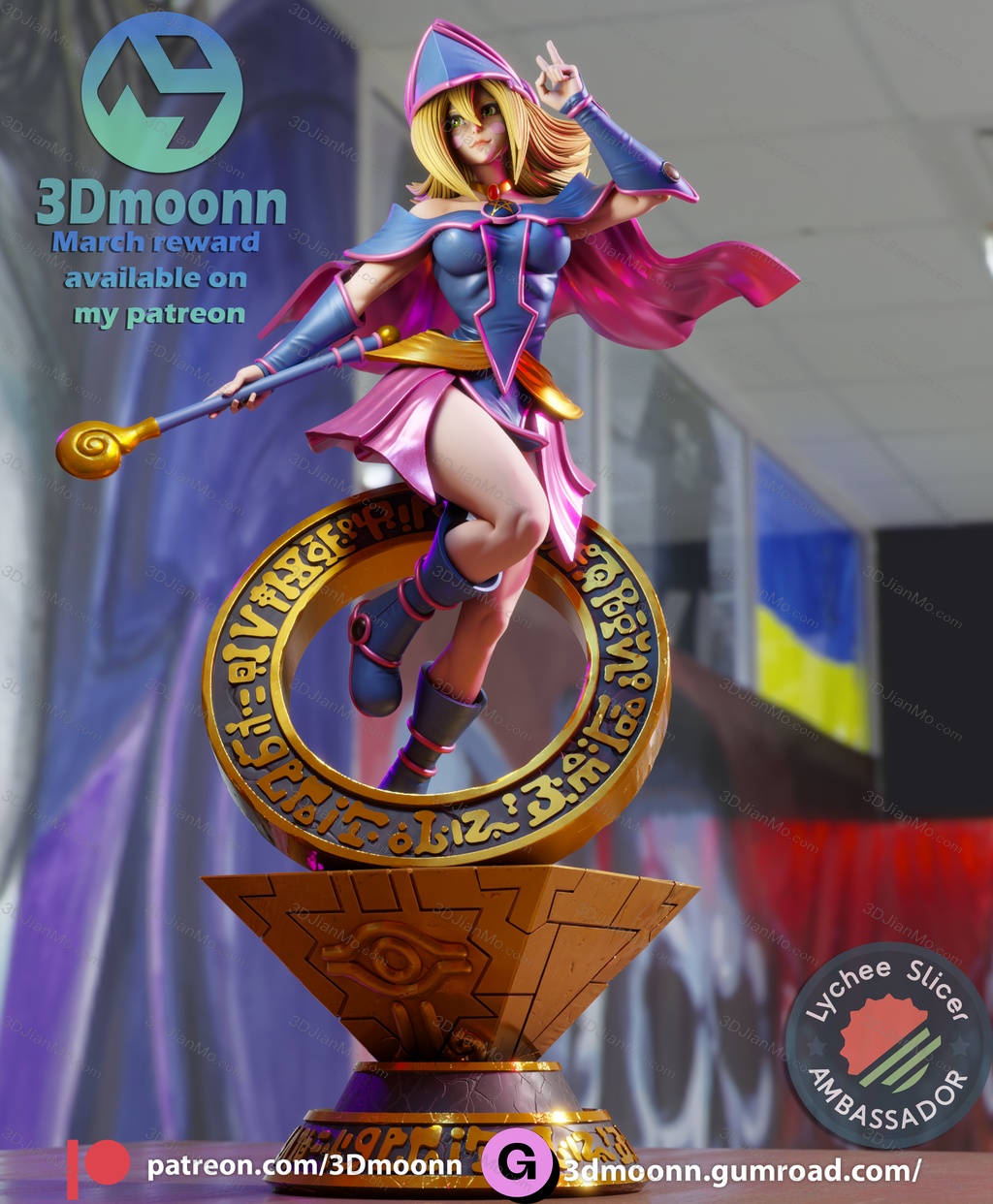 3Dmoonn 游戏王 黑魔导女孩