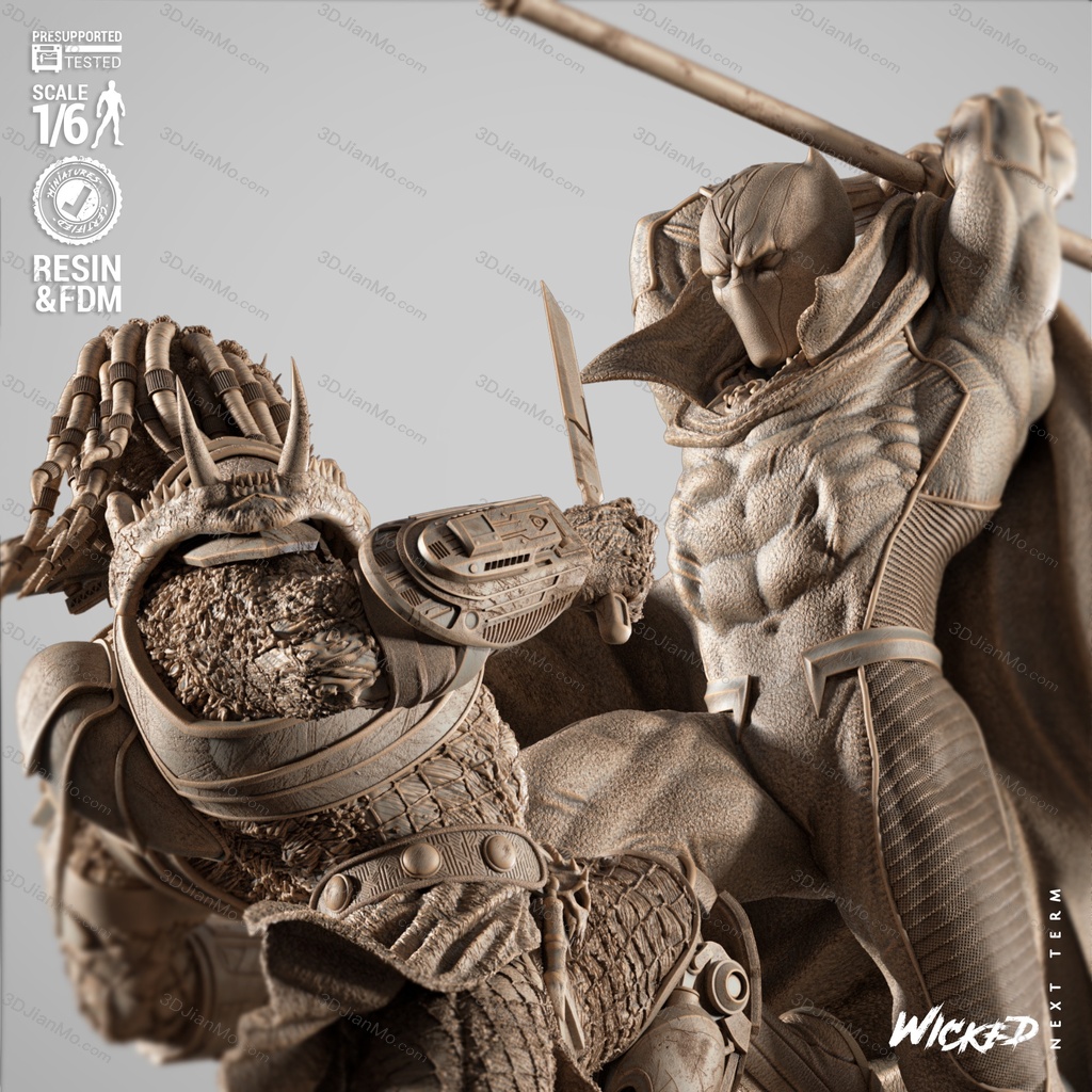 3DWicked 漫威 黑豹对战铁血战士