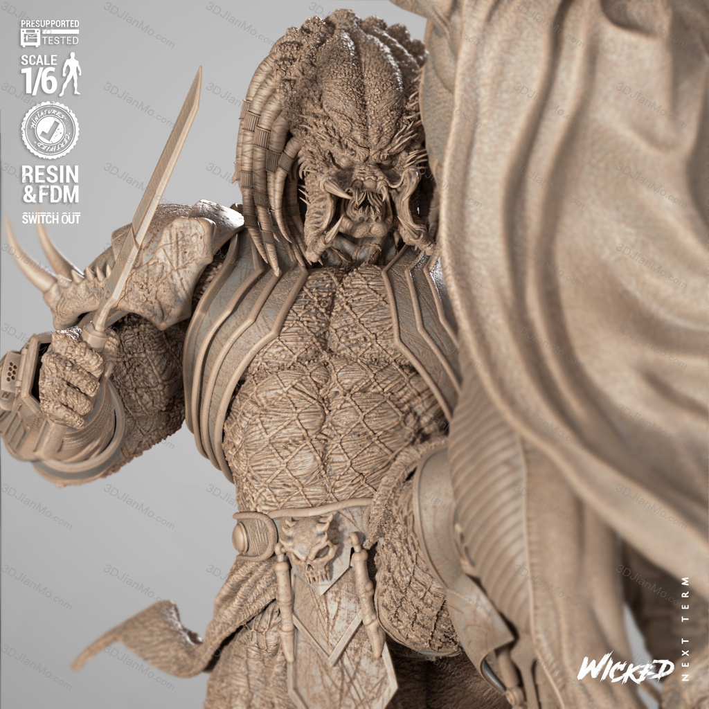 3DWicked 漫威 黑豹对战铁血战士