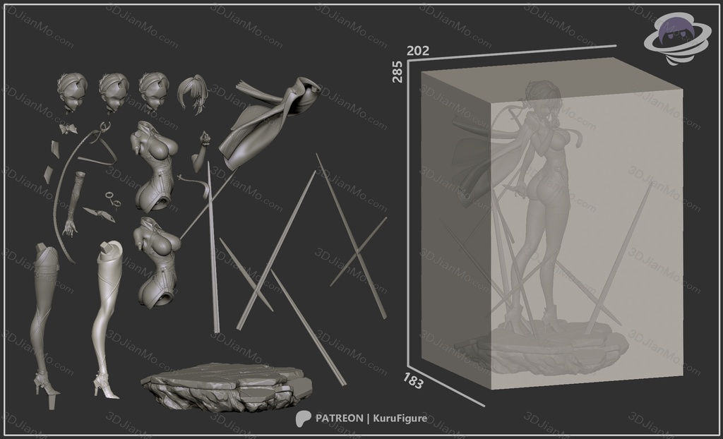 Kuru Figure 绝区零 伊芙琳·舒瓦利耶