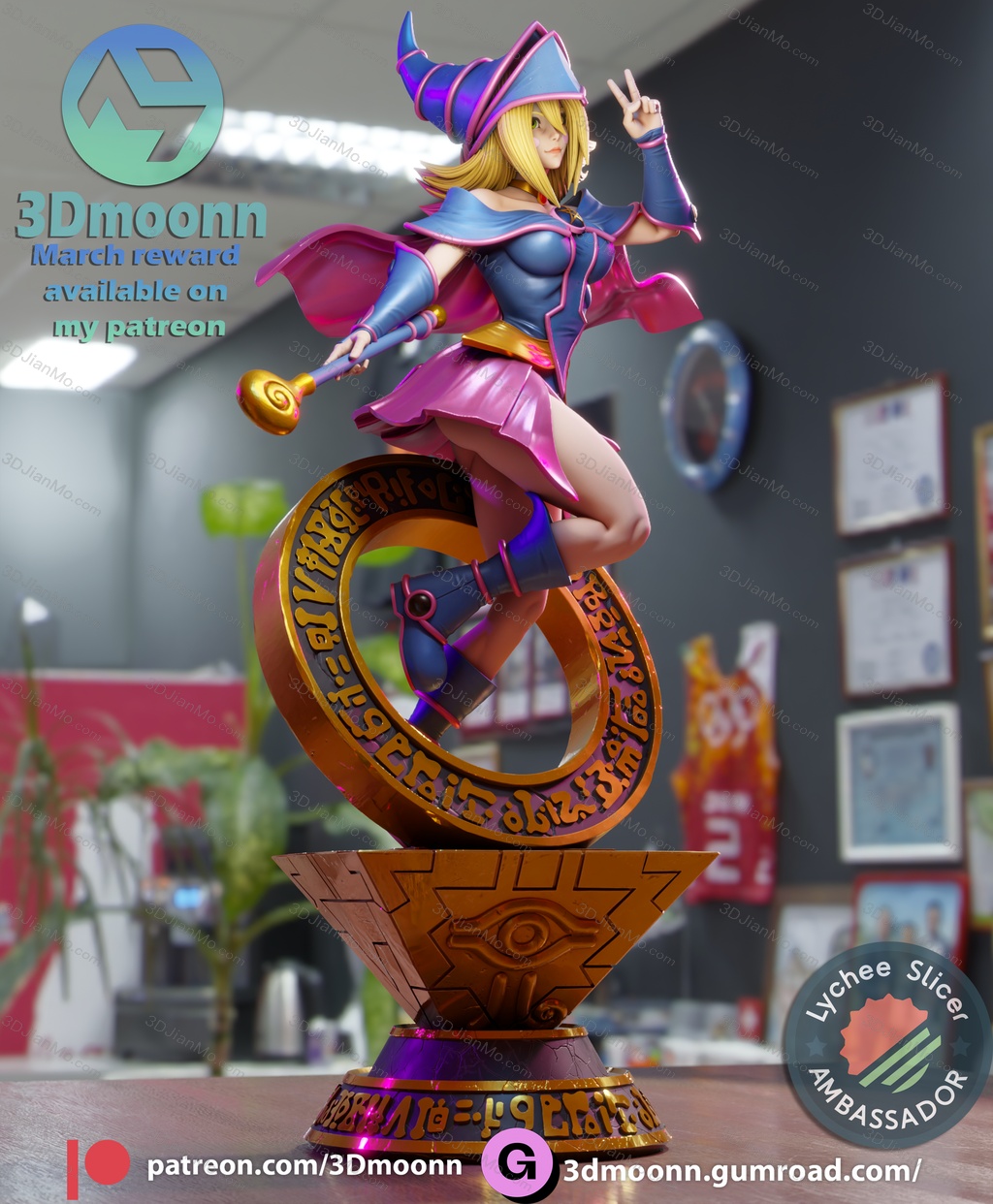 3Dmoonn 游戏王 黑魔导女孩